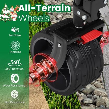 Sekey 48''L Collapsible Foldable Extended Wagon with Big All-Terrain Beach Wheels & Drink Holders