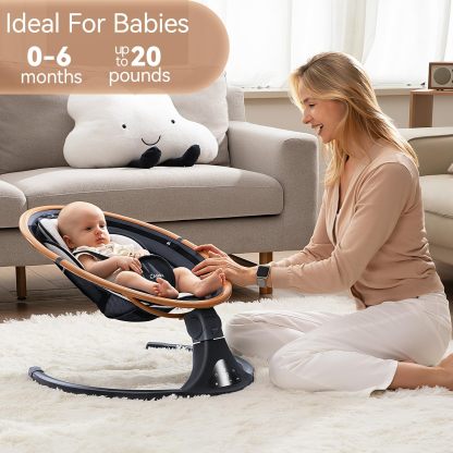 LAREX Baby Swings for Infants to Toddler-Electric Bluetooth Infant Swing with Remote Control