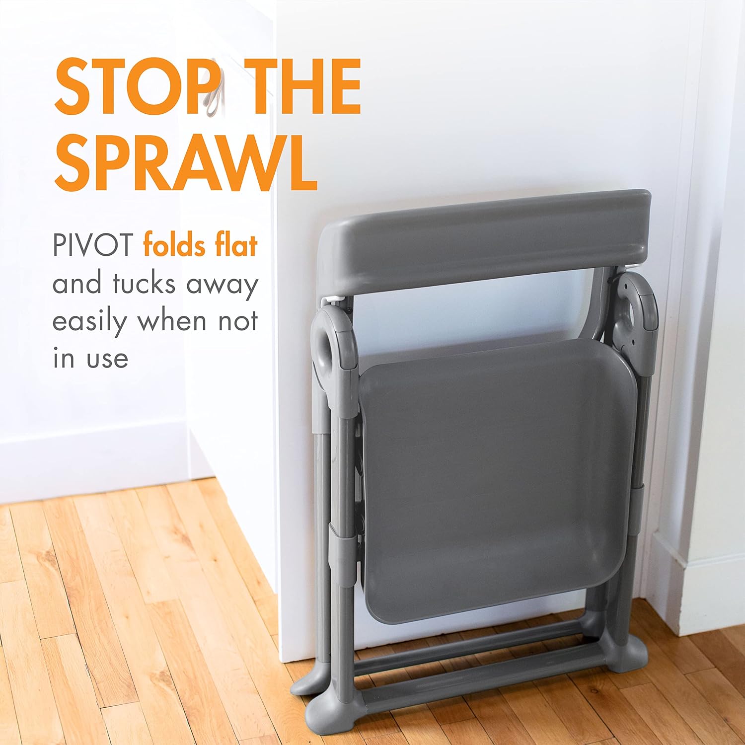 Boon Pivot Toddler Tower - Folding Toddler Step Stool for Bathroom Sink or Kitchen Countertop