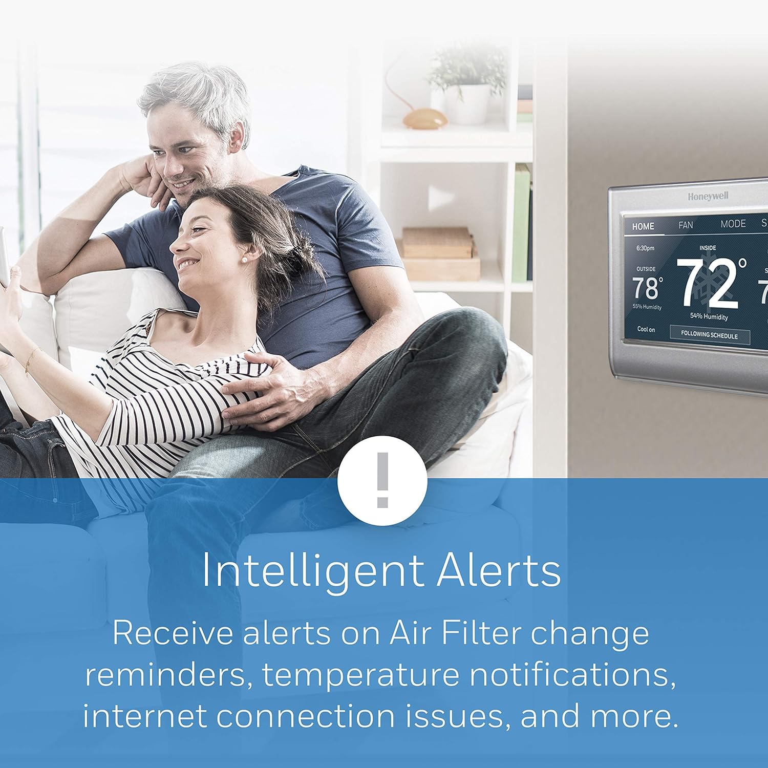 Honeywell Home Wi-Fi Smart Color Thermostat, Touch Screen