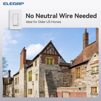 ELEGRP Digital Dimmer Light Switch, 10 Pack, Matte White