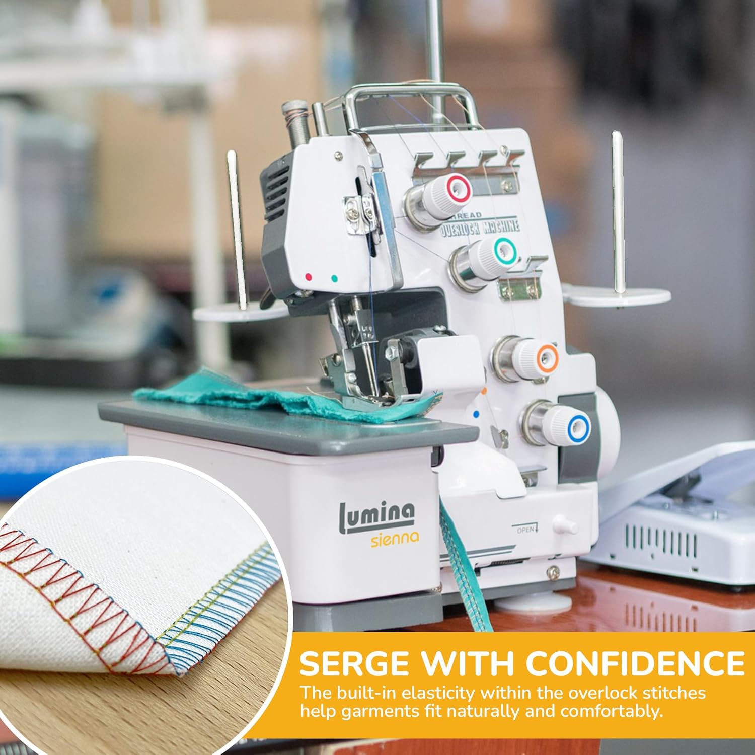 Lumina Sienna Serger Sewing Machine - Industrial Grade Sergers & Overlock Machines