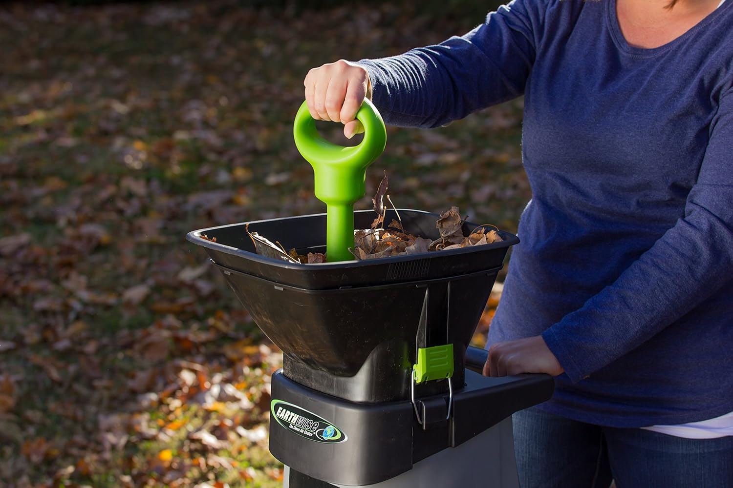 Earthwise 15-Amp Garden Corded Electric Chipper, Collection Bin