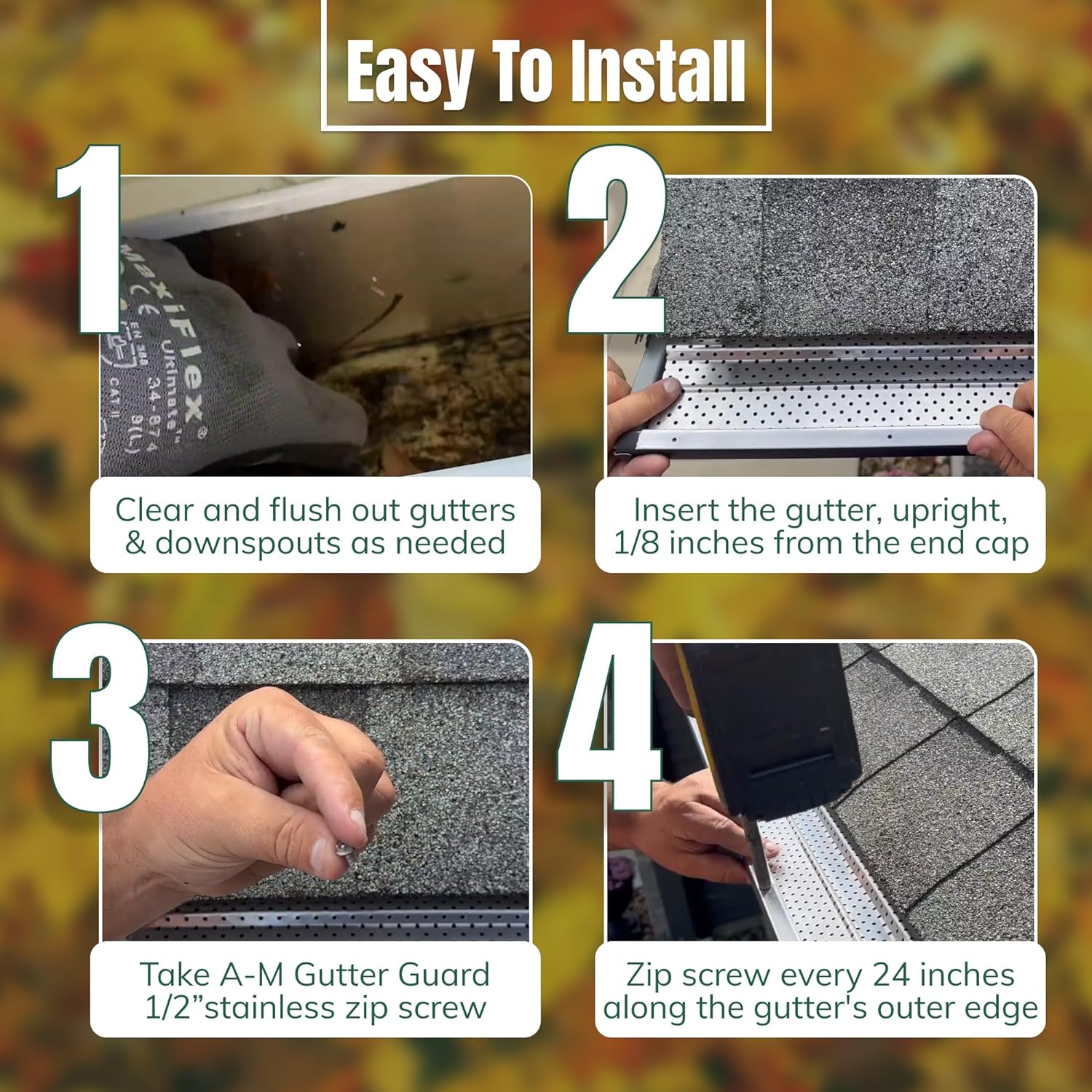 A-M Gutter Guard Heavy-Duty Aluminum Gutter Guard