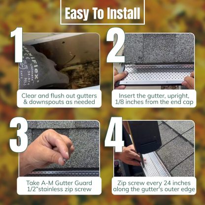 A-M Gutter Guard Heavy-Duty Aluminum Gutter Guard