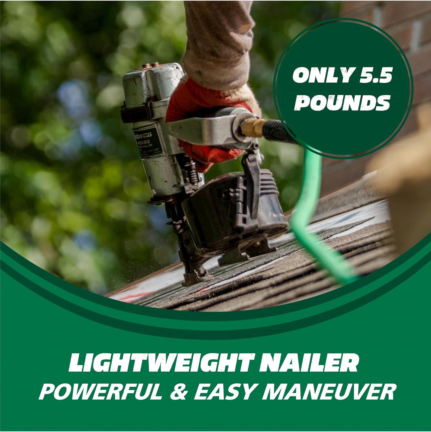 Metabo HPT Roofing Nailer Pro-preferred Pneumatic Power Nailers in Roofing tools