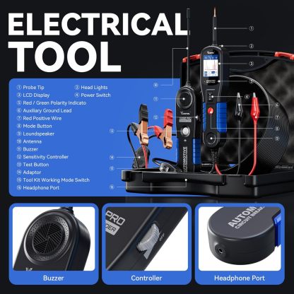 VDIAGTOOL Automotive Power Circuit Probe Tester Breaker Finder Too