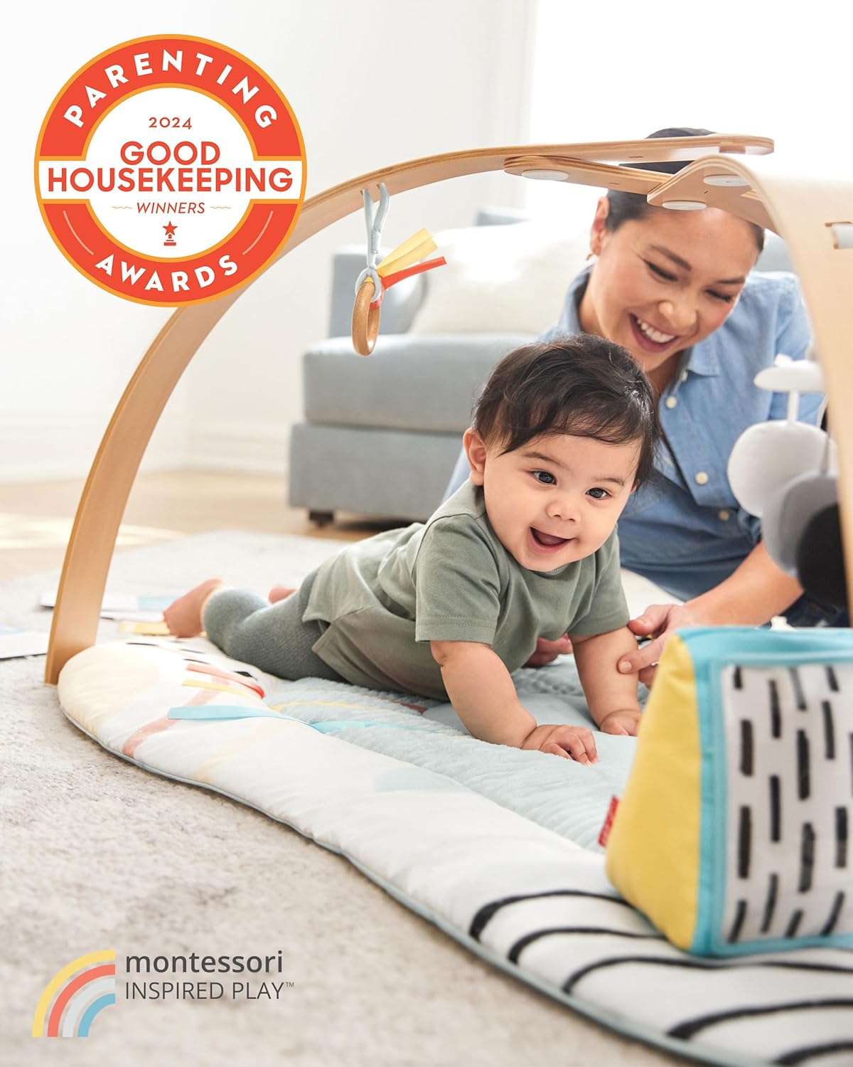 Skip Hop Baby Play Gym Montessori Inspired, Infant Playmat, Discoverosity