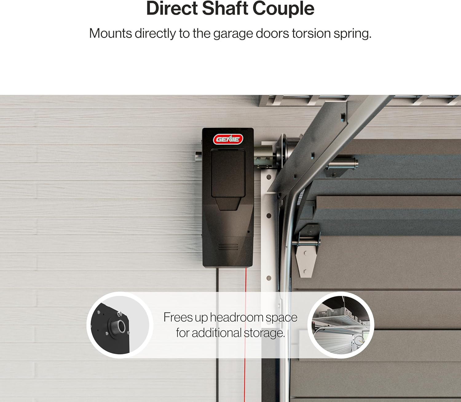 Genie Wall Mount Smart Garage Door Opener, DC Motor