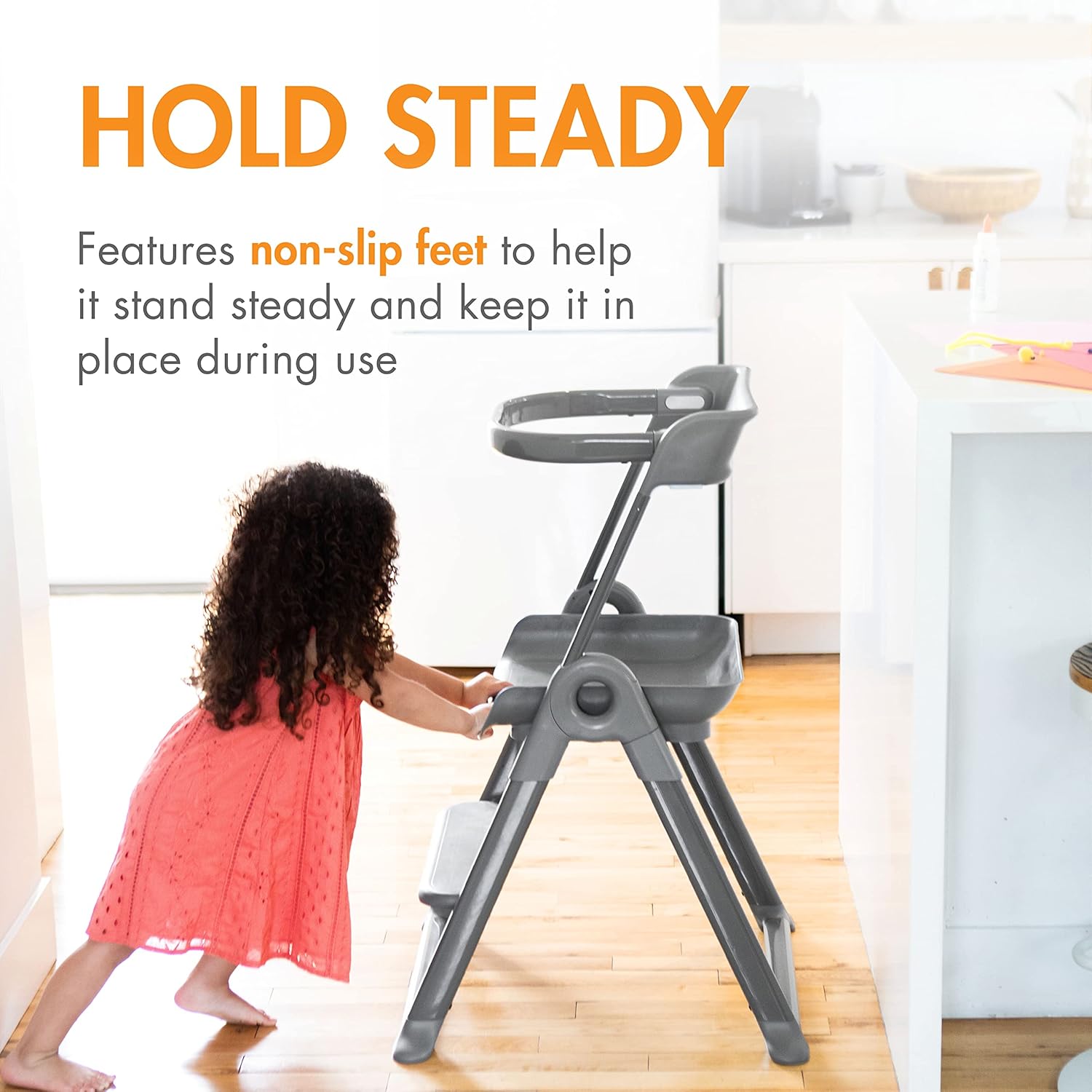 Boon Pivot Toddler Tower - Folding Toddler Step Stool for Bathroom Sink or Kitchen Countertop