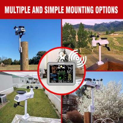 Sainlogic Weather Station with Rain Gauge and Wind Speed/Direction