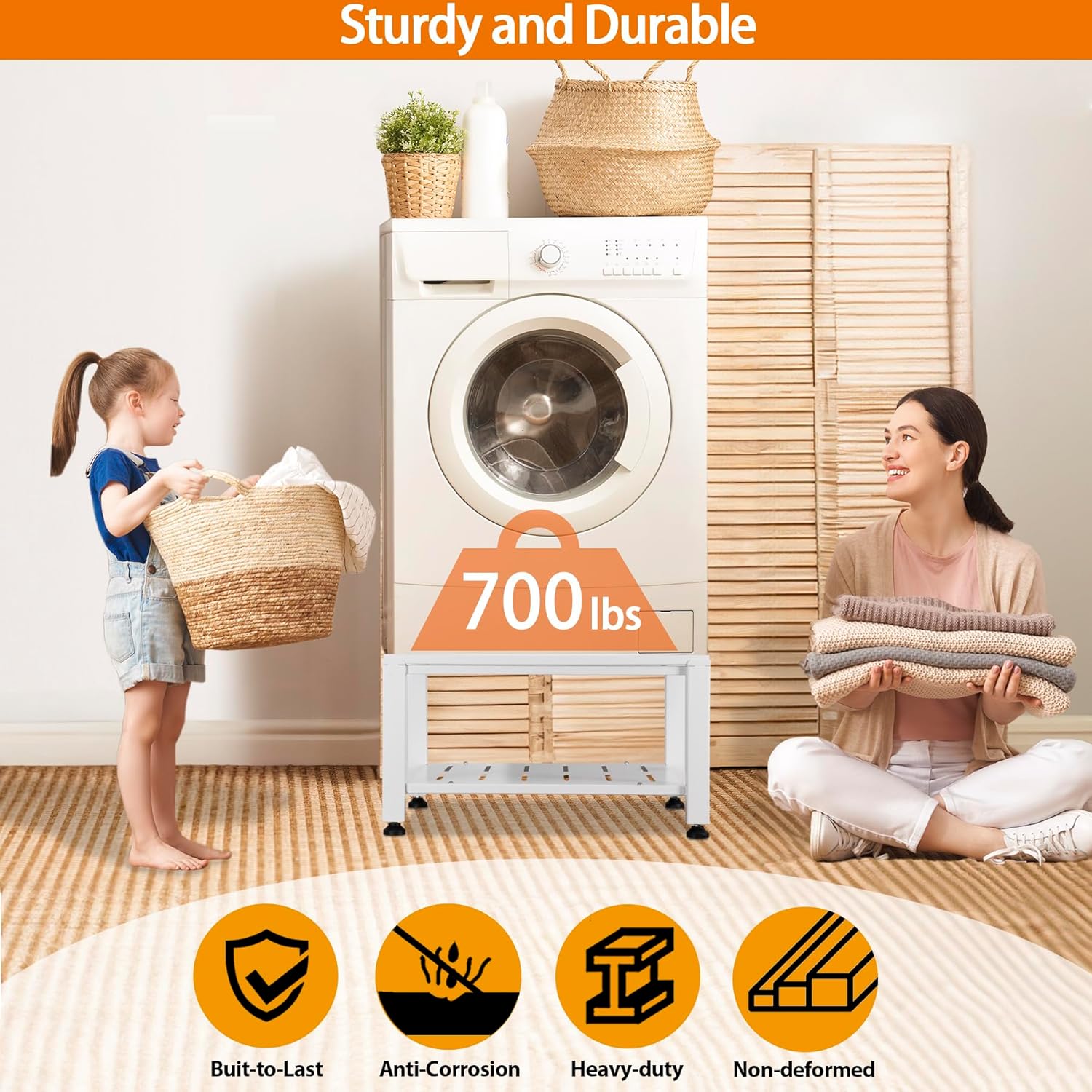 Talustool Premium Washer and Dryer Pedestal Stand Metal