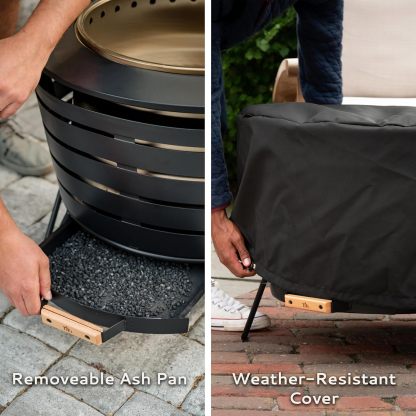 TIKI Brand Smokeless 25 in. Patio Fire Pit, Wood Burning Outdoor Fire Pit