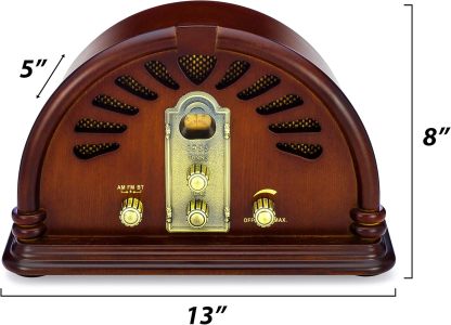 ClearClick Classic Vintage Retro Style AM/FM Radio with Bluetooth