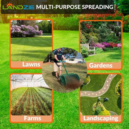 Landzie 24 Inch Compost Spreader and Peat Moss Spreader