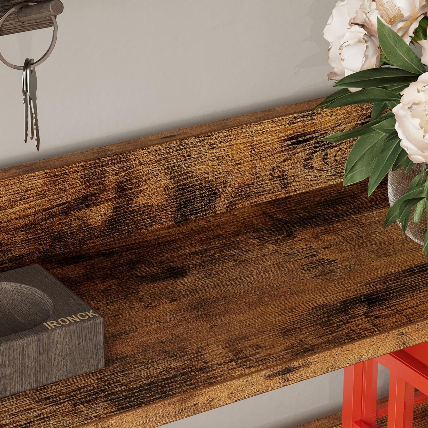 IRONCK Bookshelves 6 Tiers with Baffles Industrial Large Corner Etagere Bookcase