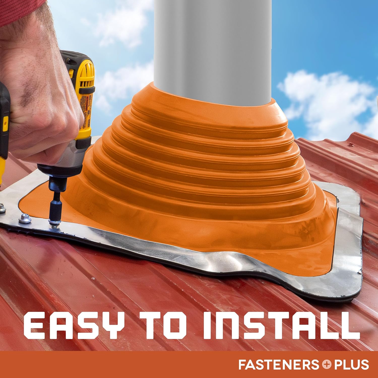Fasteners Plus High Temp Roof Boot Kit, Red