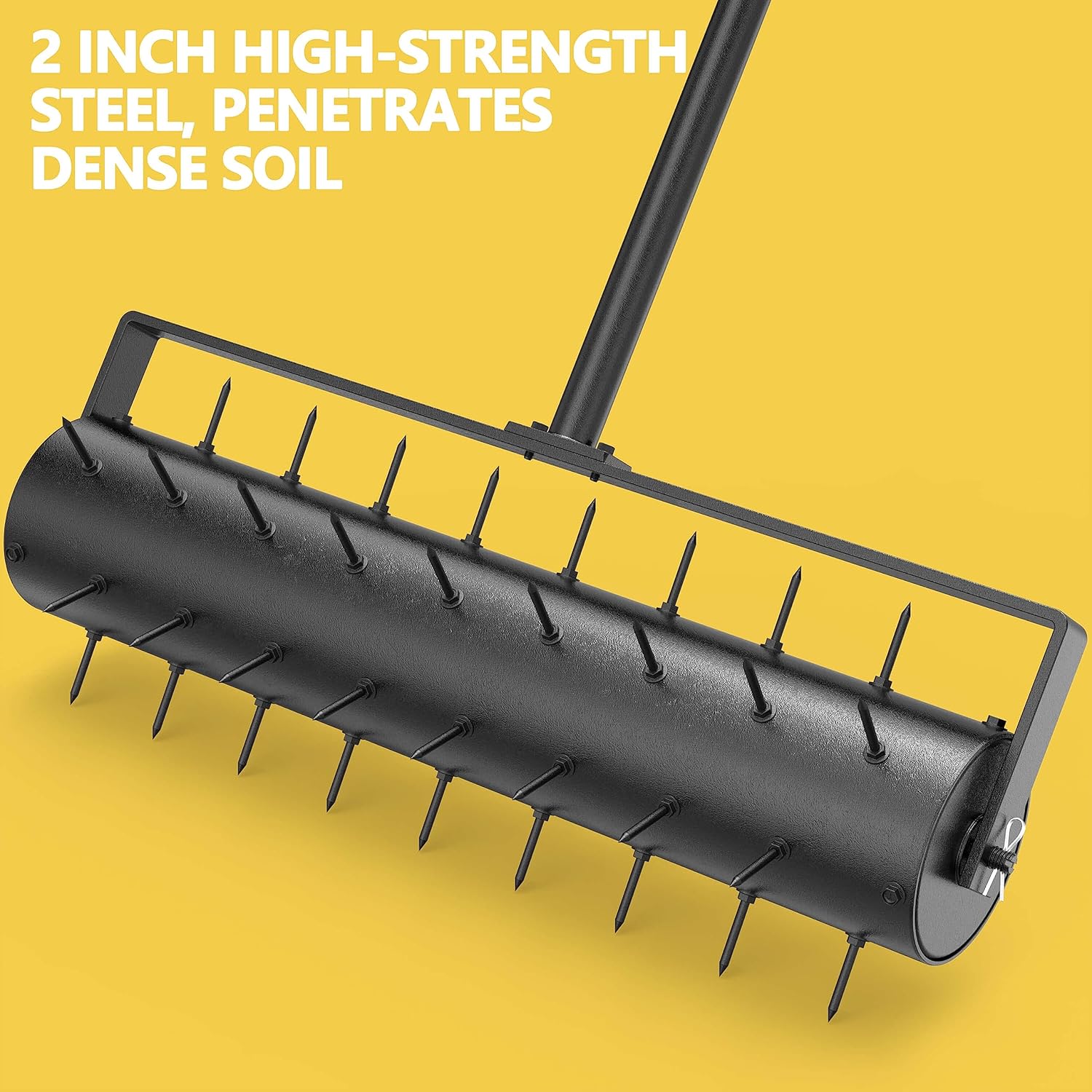 Evtmag 22 inch Lawn Aerator Heavy Duty Rolling Lawn Aerator Tool