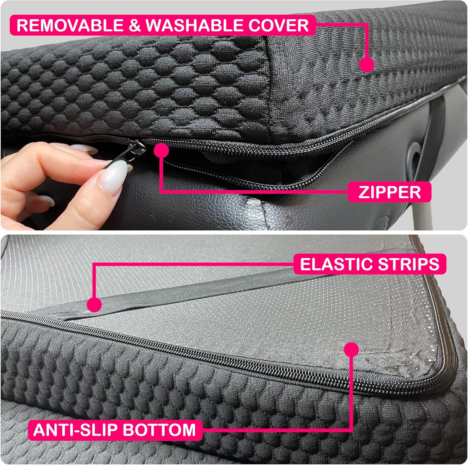XOLLOZ Bed Topper Memory Foam with Four Corner Straps & Anti-Slip Bottom