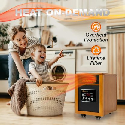 Dr Infrared Heater Portable Space Heater Original 1500 Watt Cherry