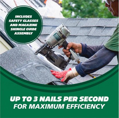 Metabo HPT Roofing Nailer Pro-preferred Pneumatic Power Nailers in Roofing tools