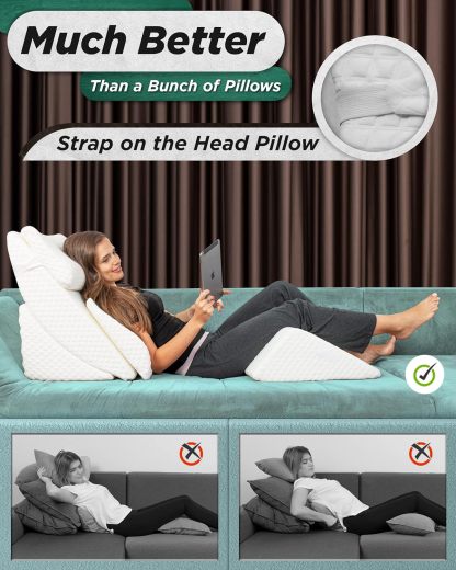 Lunix 6pcs Orthopedic Bed Wedge Pillow Set
