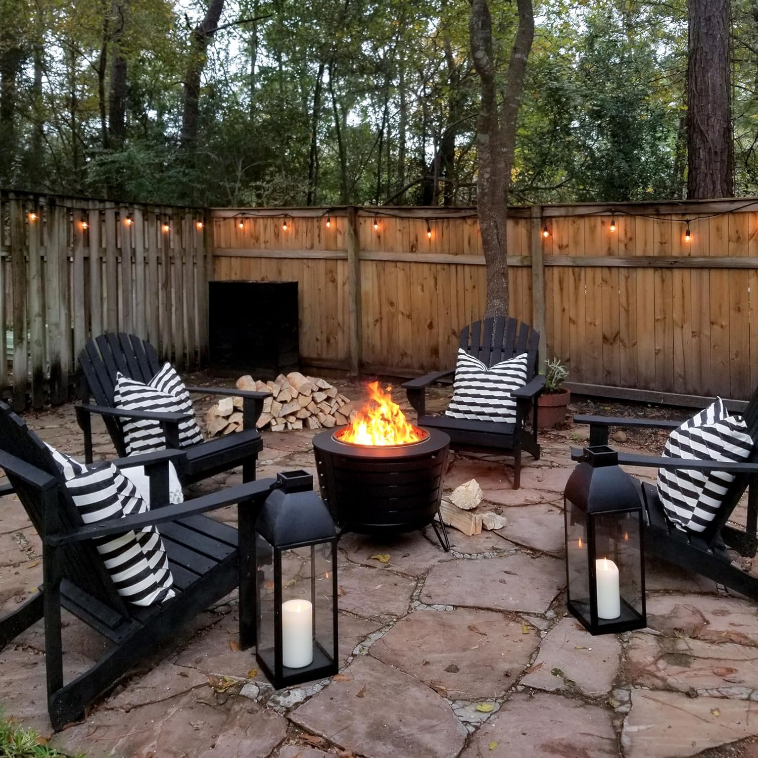 TIKI Brand Smokeless 25 in. Patio Fire Pit, Wood Burning Outdoor Fire Pit