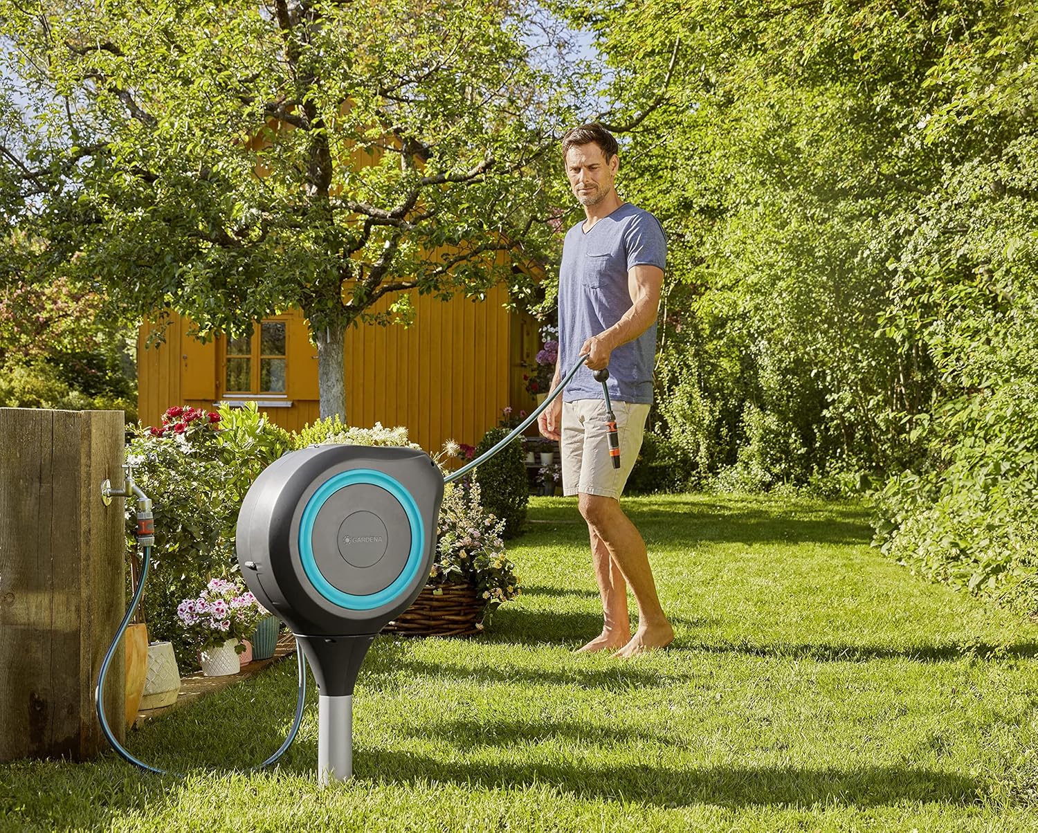 Gardena Automatic Retractable Garden Hose Reel