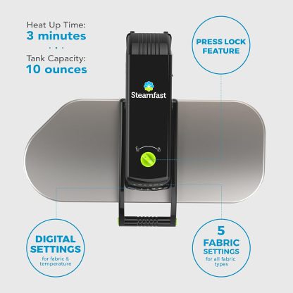Steamfast Digital Steam Press with Multiple Fabric Settings and Steam Burst Function