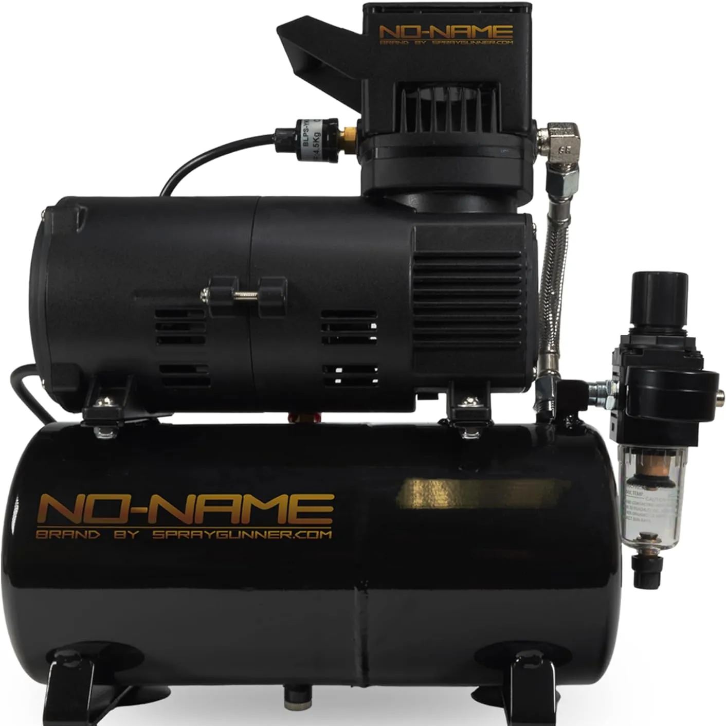 NO-NAME Quiet compressor for airbrush with air tank model Tooty (piston type). NO-NAME Brand by SprayGunner. With bonus!