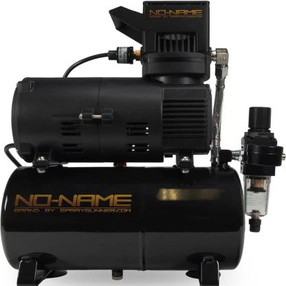 NO-NAME Quiet compressor for airbrush with air tank model Tooty (piston type). NO-NAME Brand by SprayGunner. With bonus!