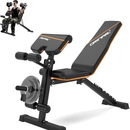 Weight Bench Press, Strength Training Adjustable Workout Benches for Full Body, Gym Benches for Incline Decline Exercise
