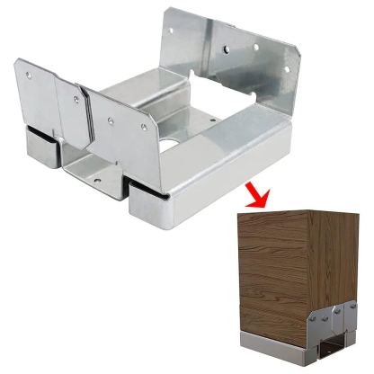10 PCS 6x6 Concrete Deck Post Anchor Base Adjustable Metal Post Bracket Post Base Holder