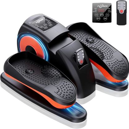 Under Desk Elliptical Machine, Ellipse Leg Exerciser While Sitting for Seniors, Quiet Portable Elliptical Machine for Home, Electric Seated Pedal Exerciser Fully Assembled
