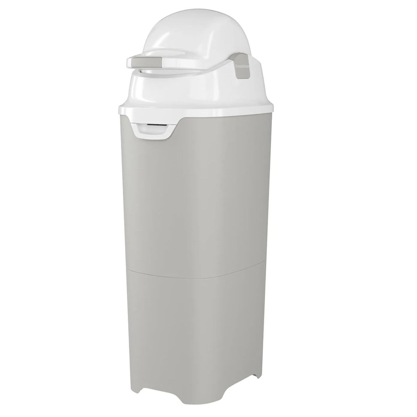 Foundations Tall Diaper Pail with Airtight Lid - Durable & Odorless Diaper Disposal, Large Capacity, Holds up to 60 Newborn Diapers, Refill with Any Bags - Gray