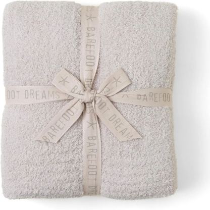 Barefoot Dreams CozyChic Throw, Stone 54" x 72"