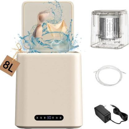 automatic underwear washing machine,8Lmini washing machine, stainless steel bucket, socks, bra, underwear independent deep cleaning.