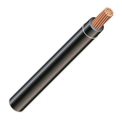 Stock Wire 6 AWG 19-Stranded THHN Black Copper Building Wire (100FT Cut)