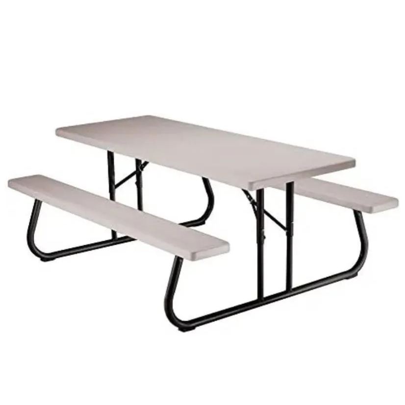 LIFETIME Folding Picnic Table, 6 Feet, Putty