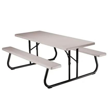 LIFETIME Folding Picnic Table, 6 Feet, Putty