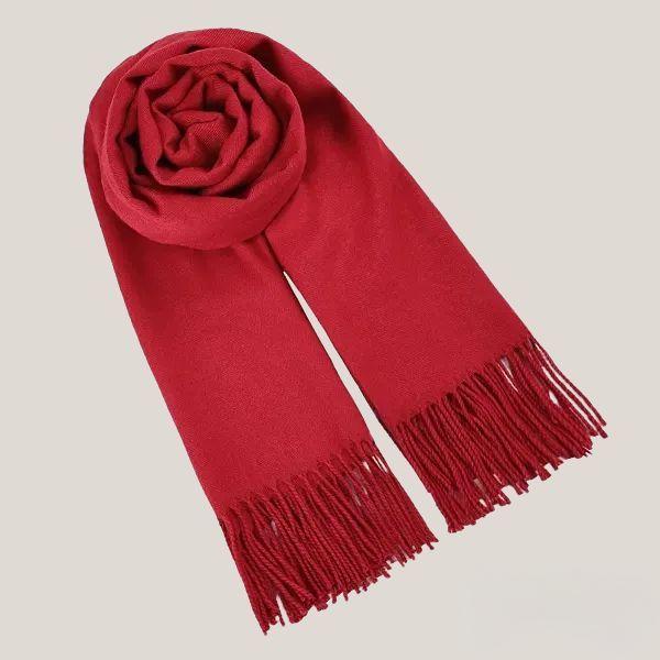 Women's Solid Cashmere Winter Shawls and Scarves