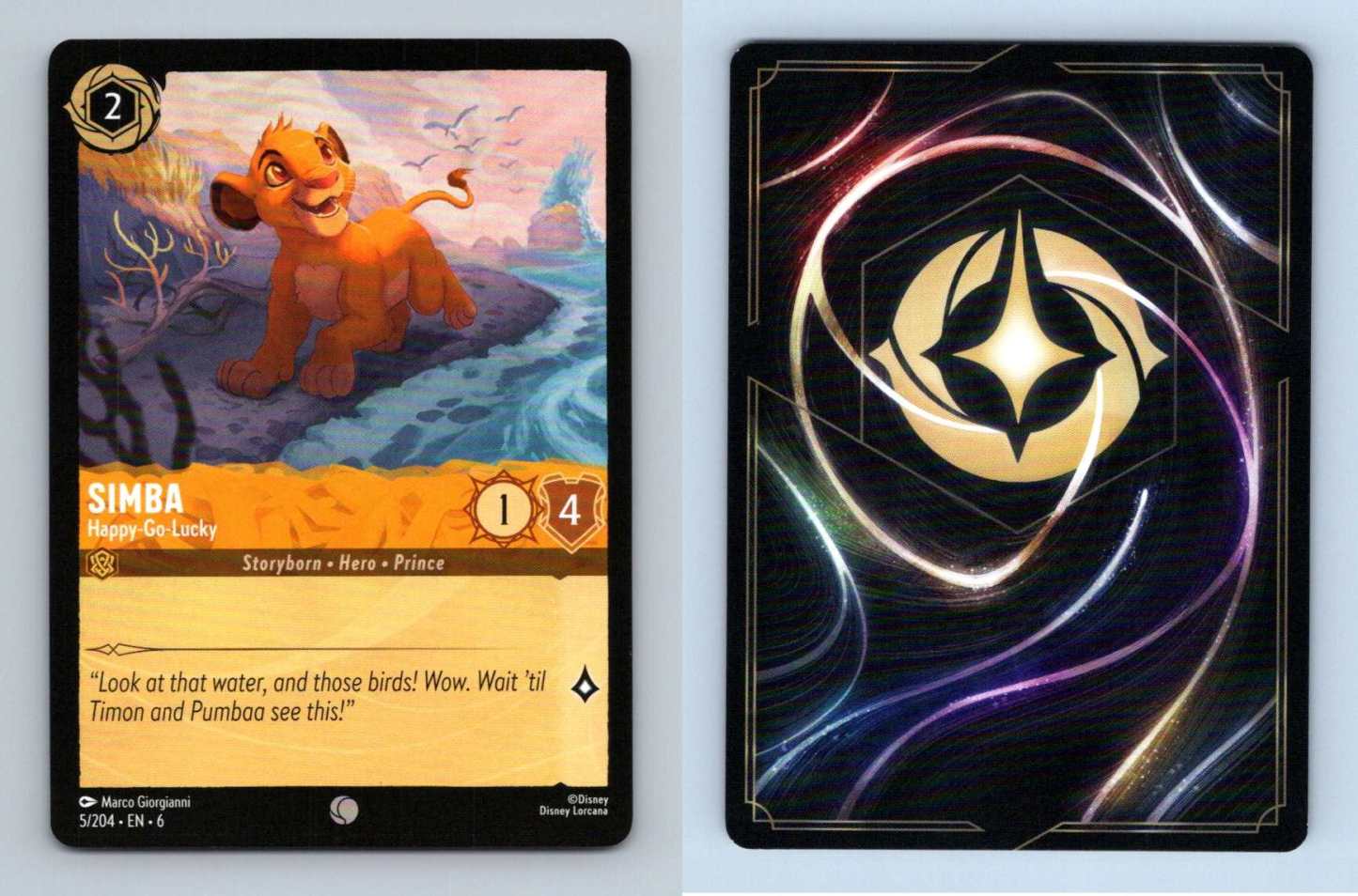 Simba #5/204 Lorcana Into The Inklands 2024 Disney Common TCG-Breakoutcards