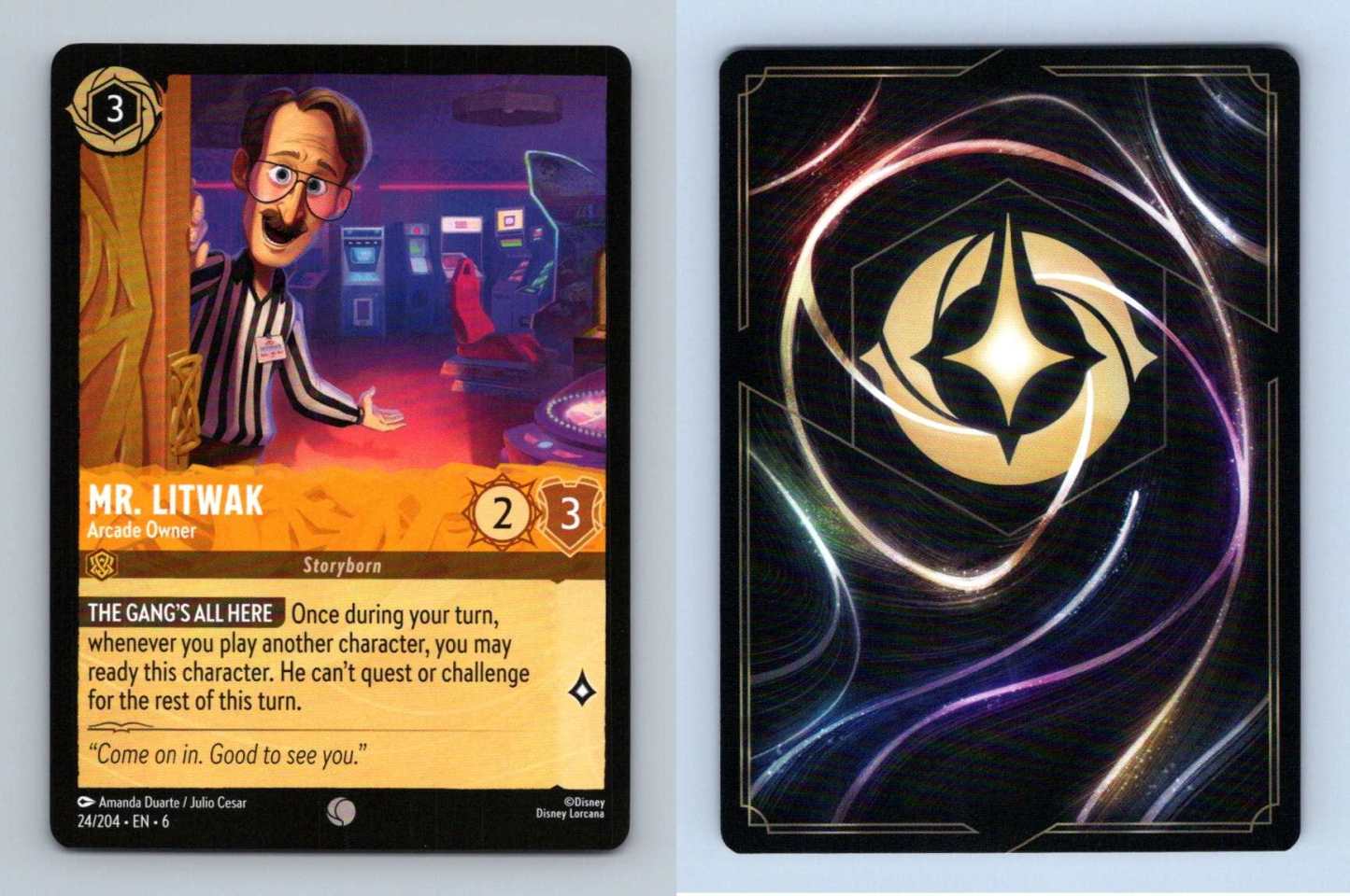 Mr Litwak #24/204 Lorcana Into The Inklands 2024 Disney Common TCG-Breakoutcards
