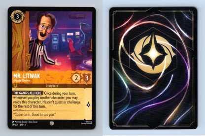 Mr Litwak #24/204 Lorcana Into The Inklands 2024 Disney Common TCG-Breakoutcards