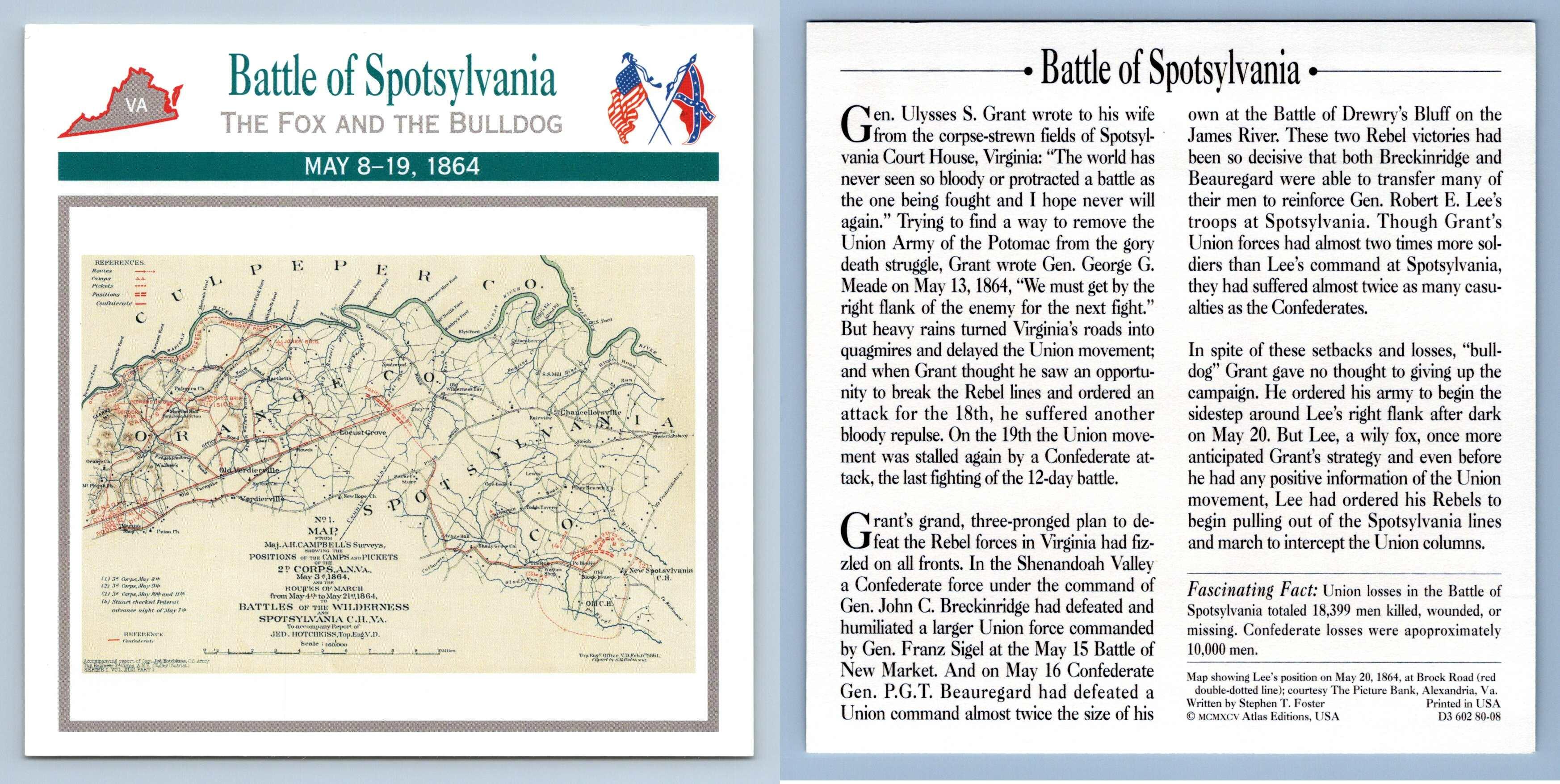 The Fox & The Bulldog - Battle Of Spotsylvania - Battles 1864 Civil Wa ...