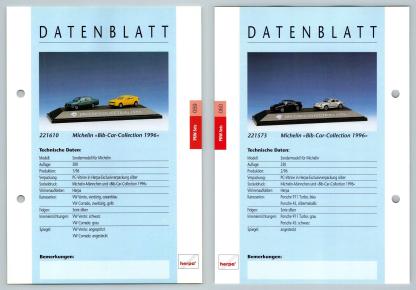 Michelin Car Collection #59/60 PKW - Herpa Data Sheet-Breakoutcards