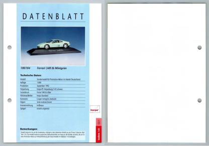 Ferrari 348tb #1 Sonderm. 1:43 - Herpa Data Sheet-Breakoutcards