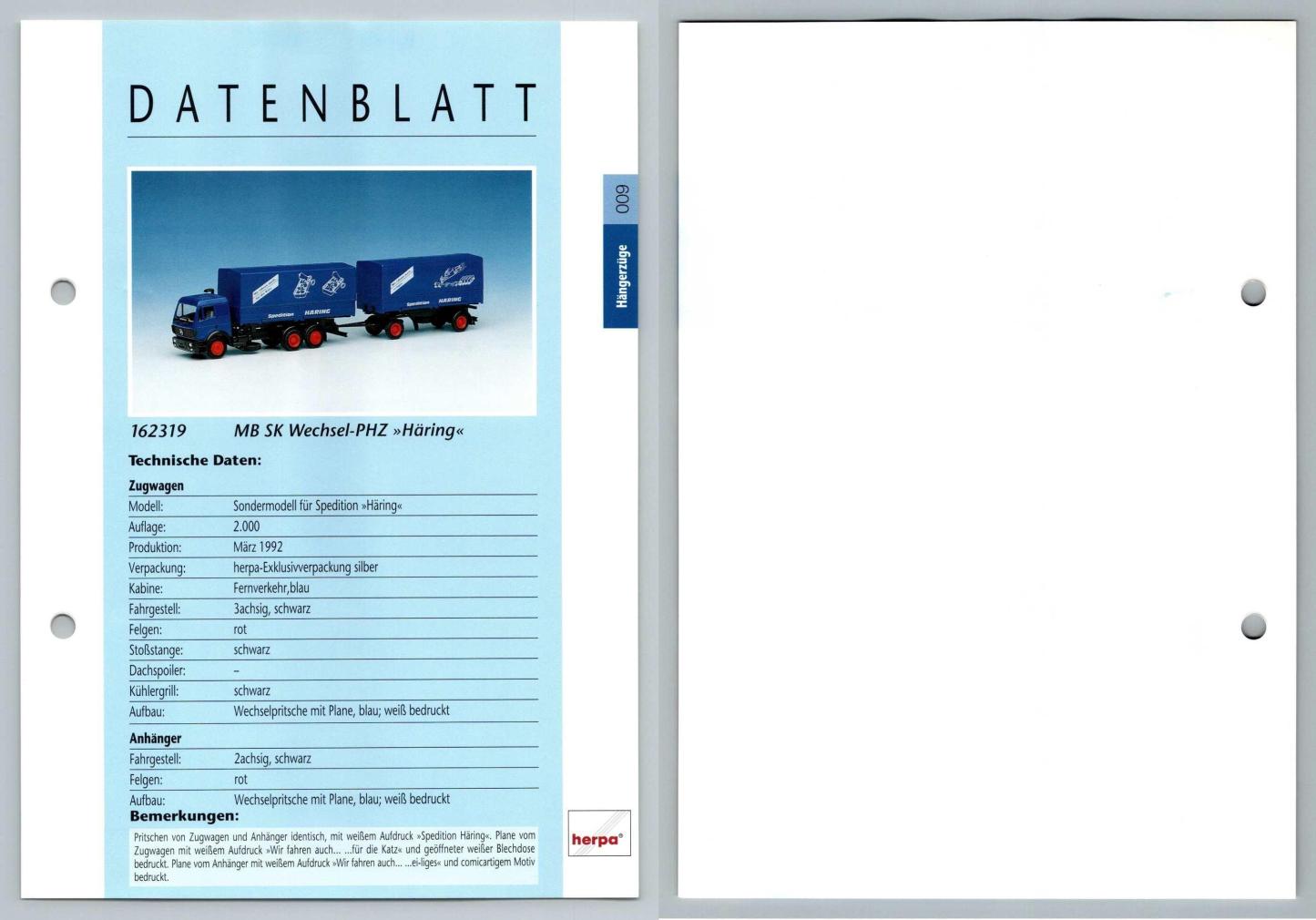 MB SK echsel PHZ Haring #9 Hangerzuge - Herpa Data Sheet-Breakoutcards