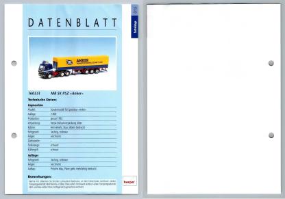 MB SK PSZ Anker #13 Sattelzuge - Herpa Data Sheet-Breakoutcards