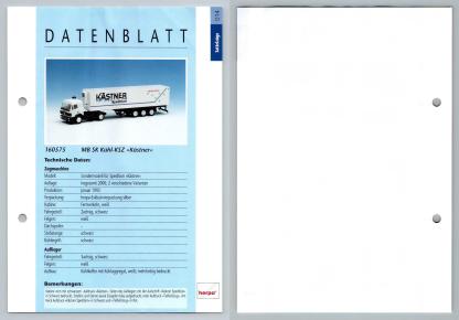 MB SK Kuhl-KSZ Kastner #14 Sattelzuge - Herpa Data Sheet-Breakoutcards